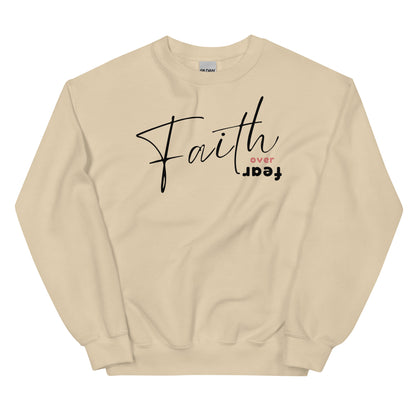 FAITH OVER FEAR SWEATSHIRT - M - BK