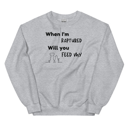 RAPTURED DOG & CAT SWEATSHIRT -W- BK