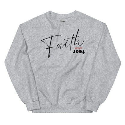 FAITH OVER FEAR SWEATSHIRT - M - BK